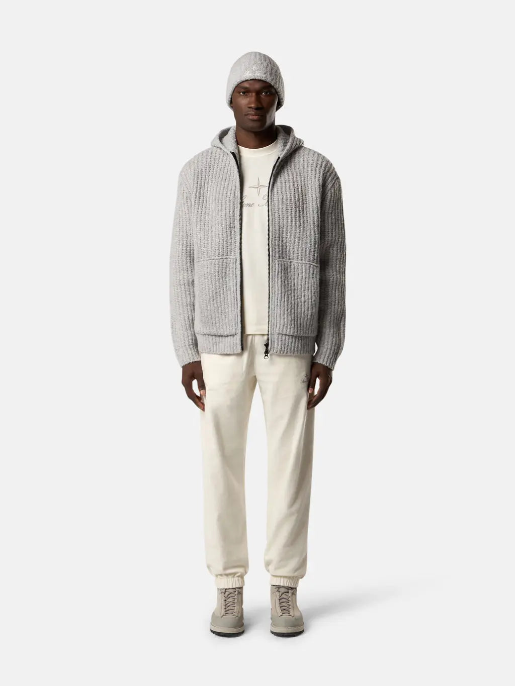 Pull zippé à capuche Stone Island - CALVERO
