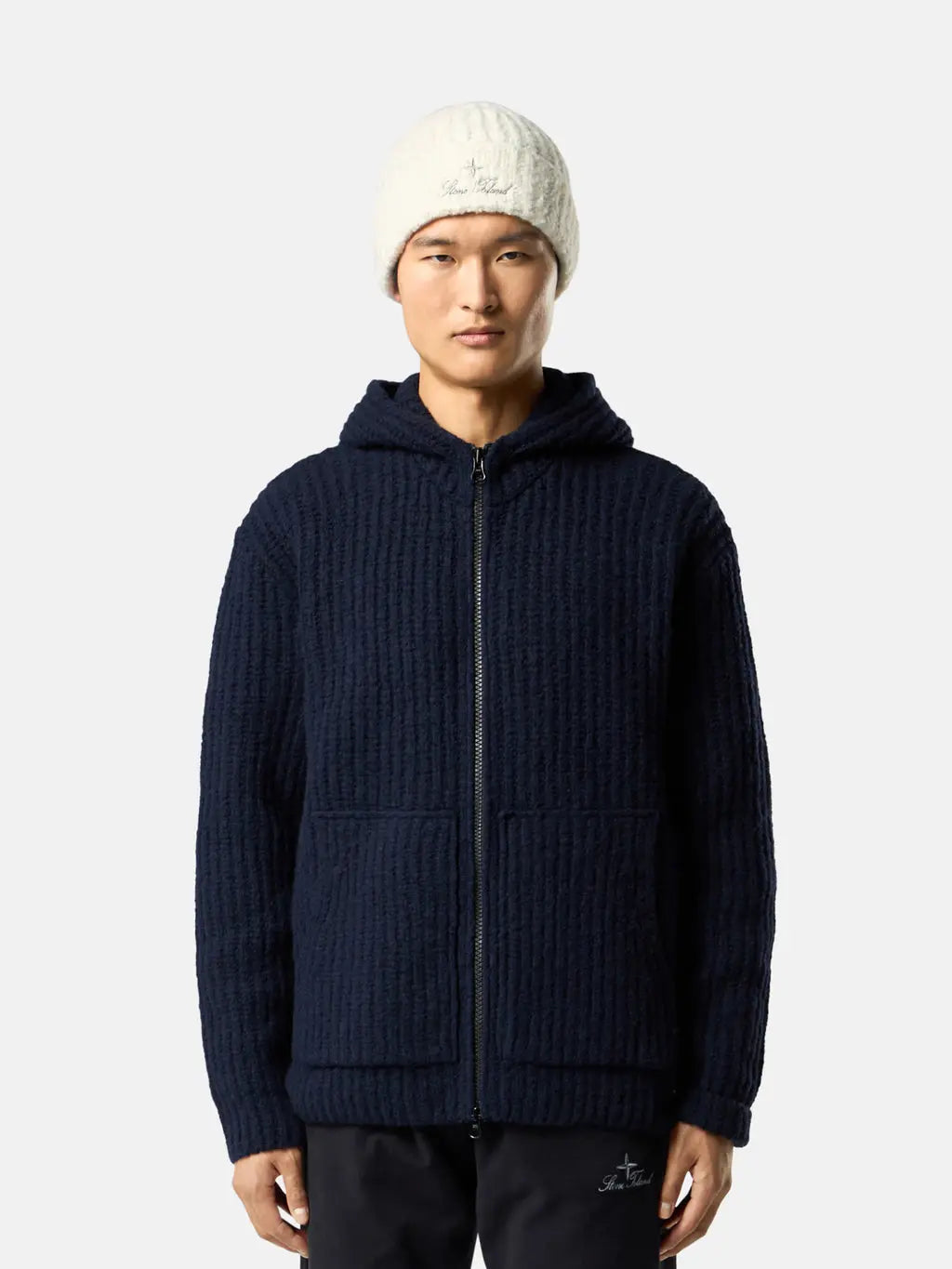 Pull zippé à capuche Stone Island - CALVERO