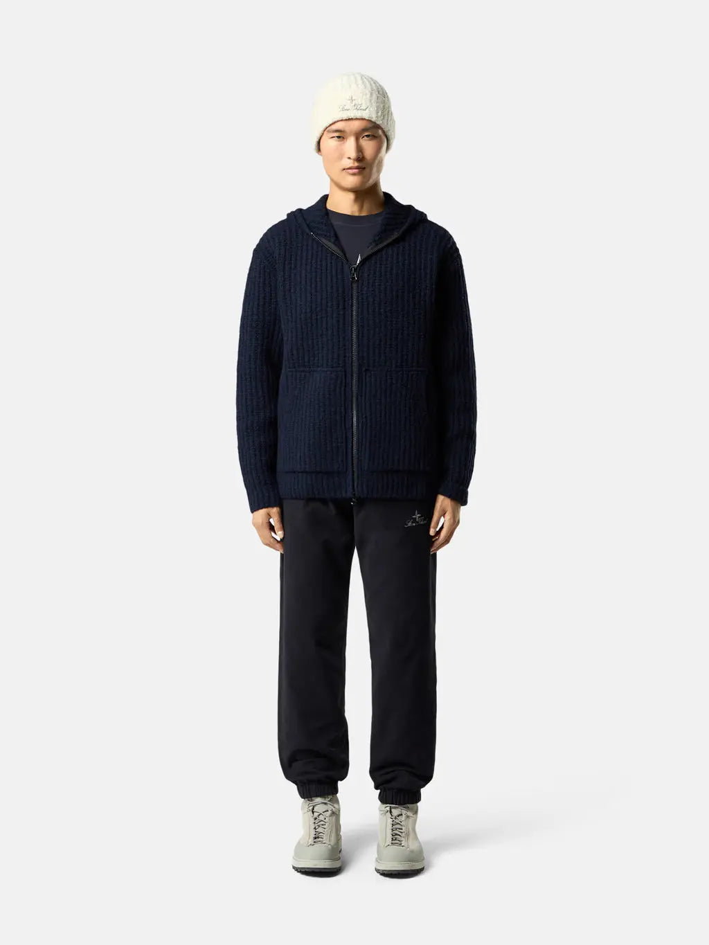 Pull zippé à capuche Stone Island - CALVERO
