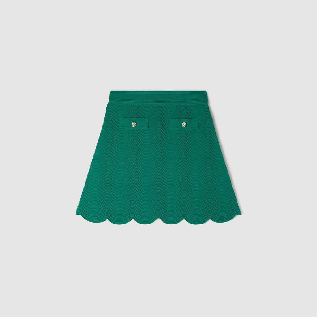 Jupe courte en maille fantaisie - CALVERO