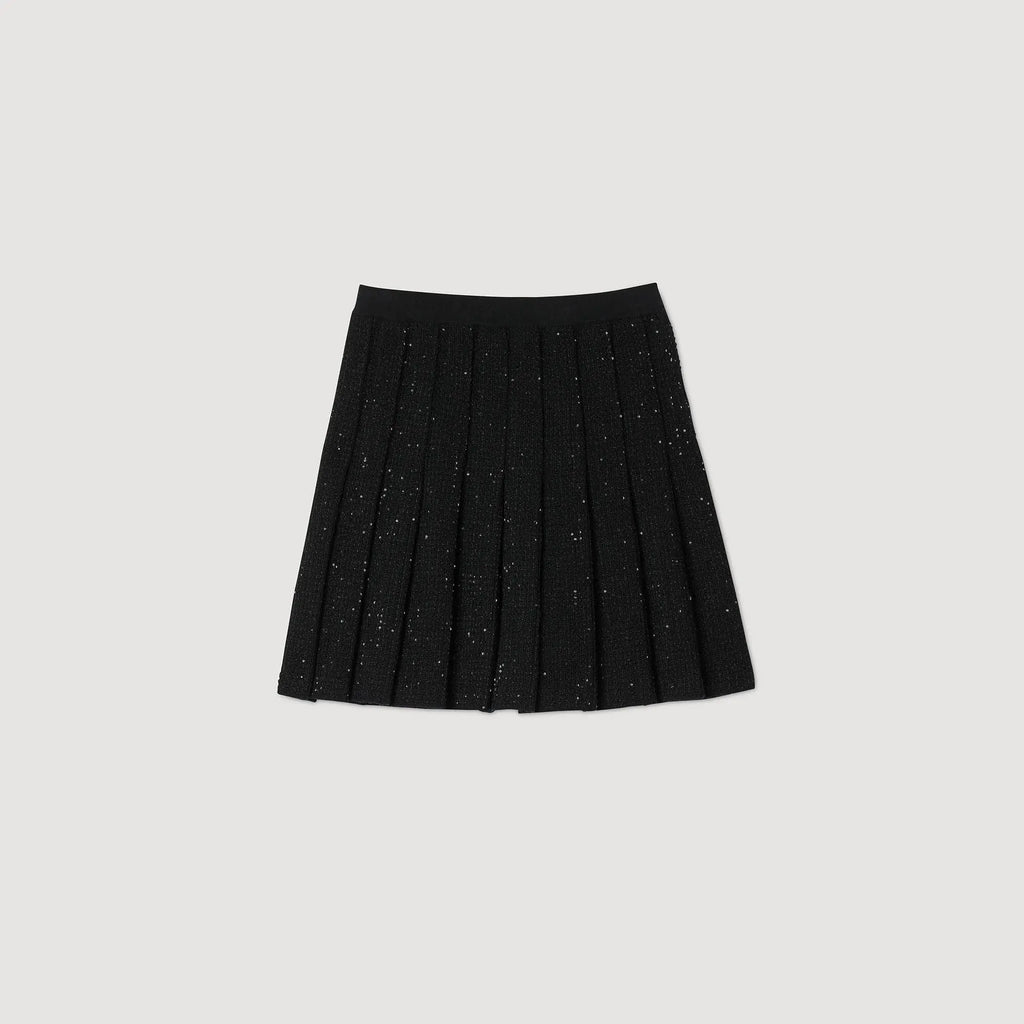 Jupe courte en maille plissée - CALVERO
