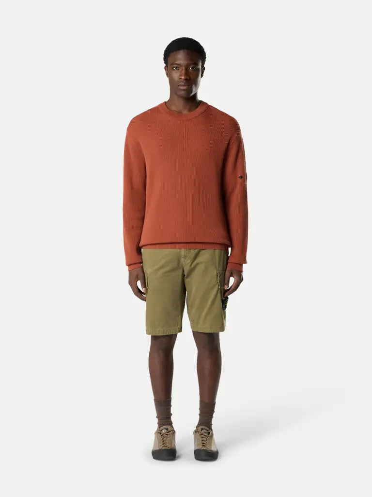 Short cargo en sergé brisé de coton bio extensible. - CALVERO
