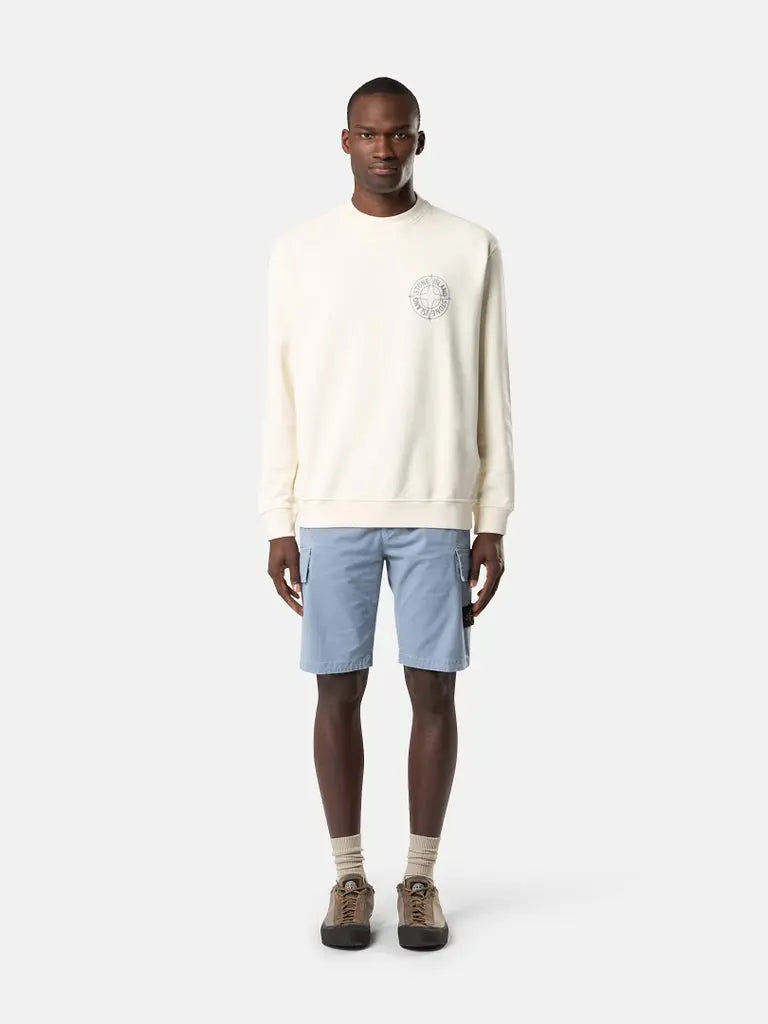 Short cargo en sergé brisé de coton bio extensible. - CALVERO