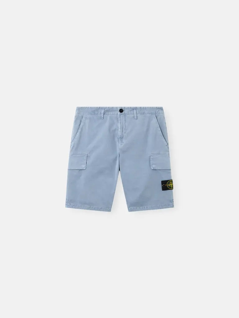 Short cargo en sergé brisé de coton bio extensible. - CALVERO