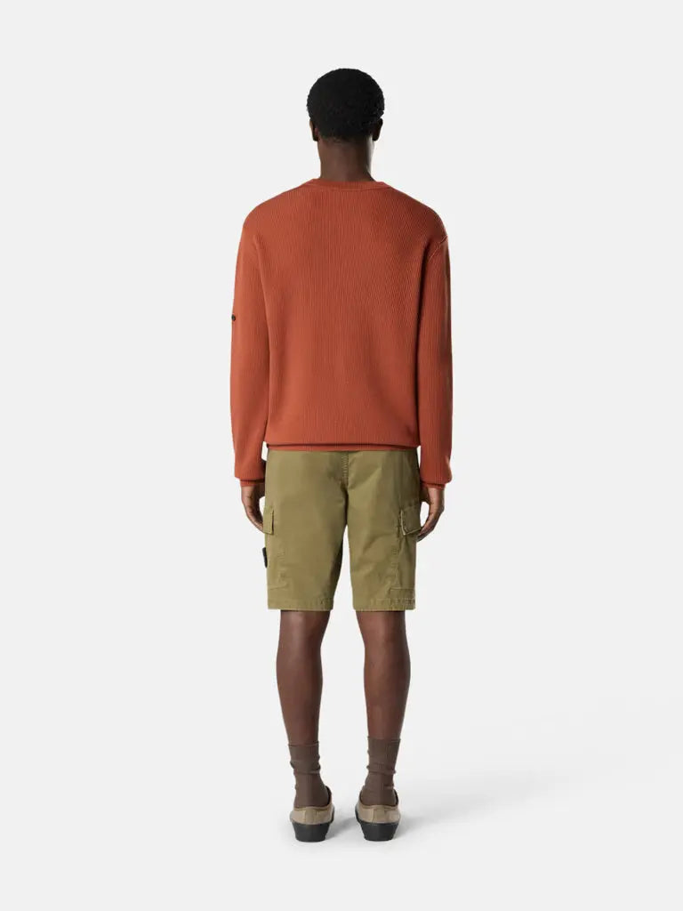 Short cargo en sergé brisé de coton bio extensible. - CALVERO