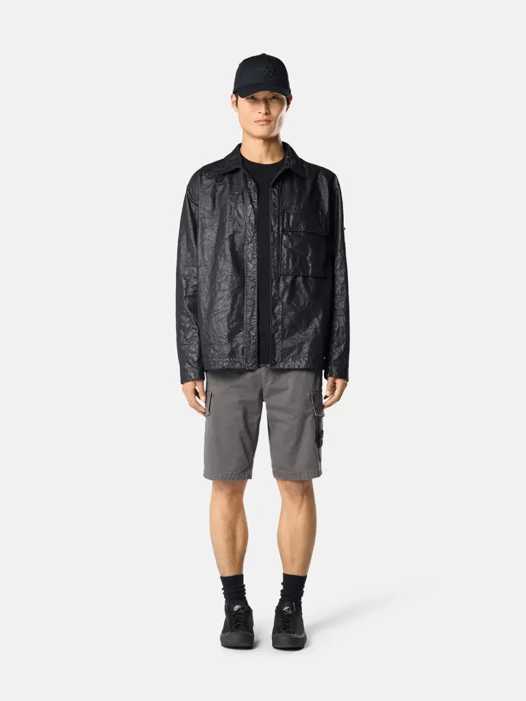 Short cargo en sergé brisé de coton bio extensible. - CALVERO