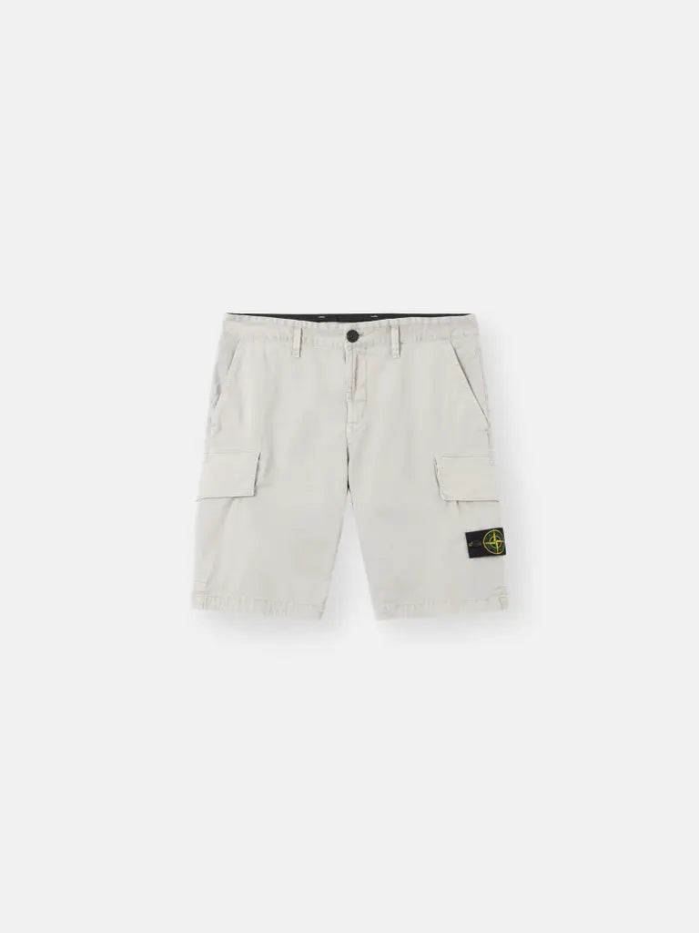 Short cargo en sergé brisé de coton bio extensible. - CALVERO