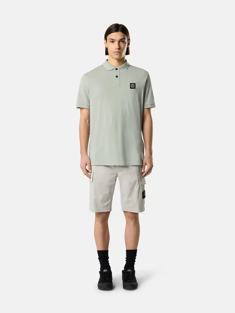 Short cargo en sergé brisé de coton bio extensible. - CALVERO