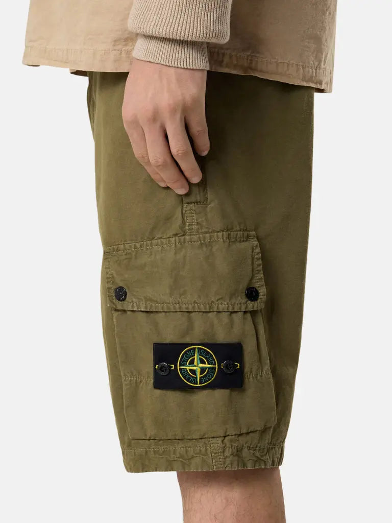 Short cargo en toile de coton biologique grattée - CALVERO