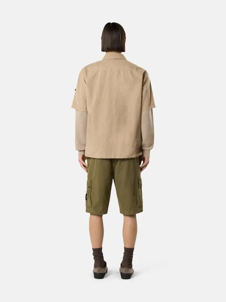Short cargo en toile de coton biologique grattée - CALVERO