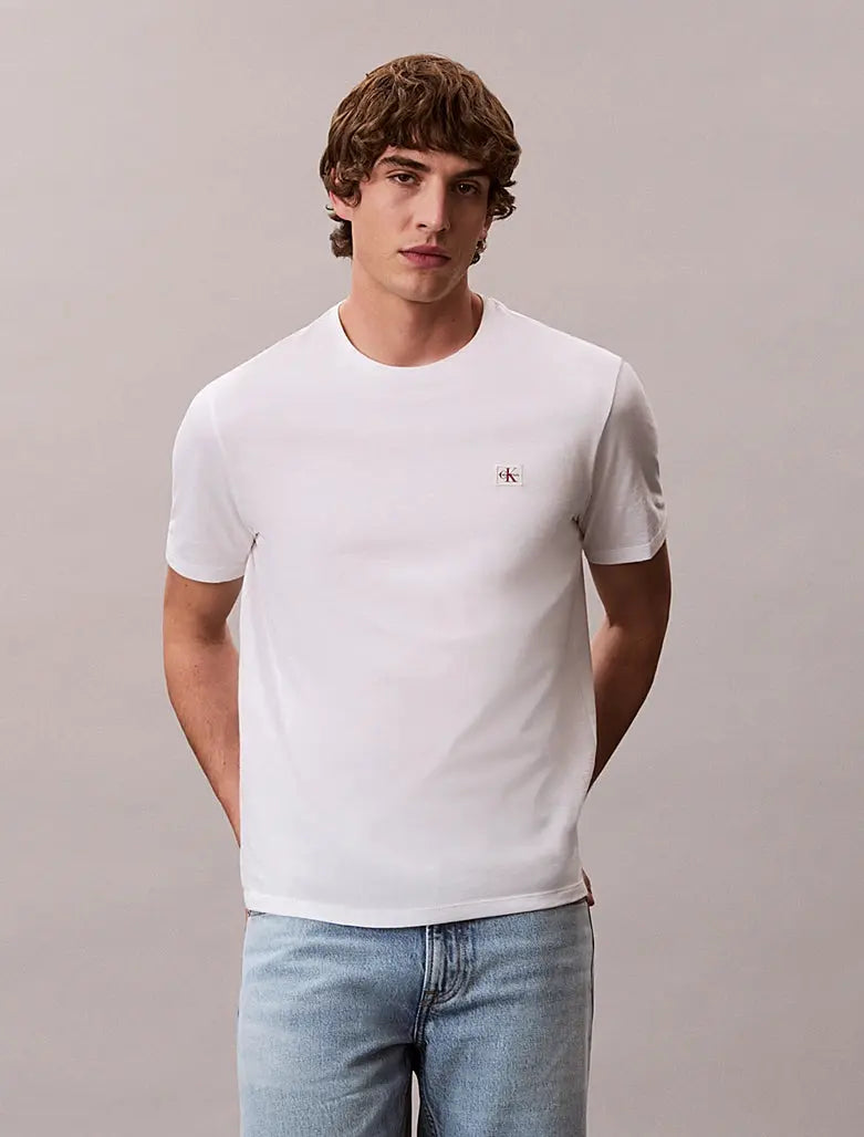 Lot de 2 t-shirts en coton avec insigne Calvin Klein