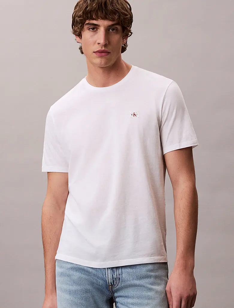 Lot de 2 t-shirts en coton avec insigne Calvin Klein