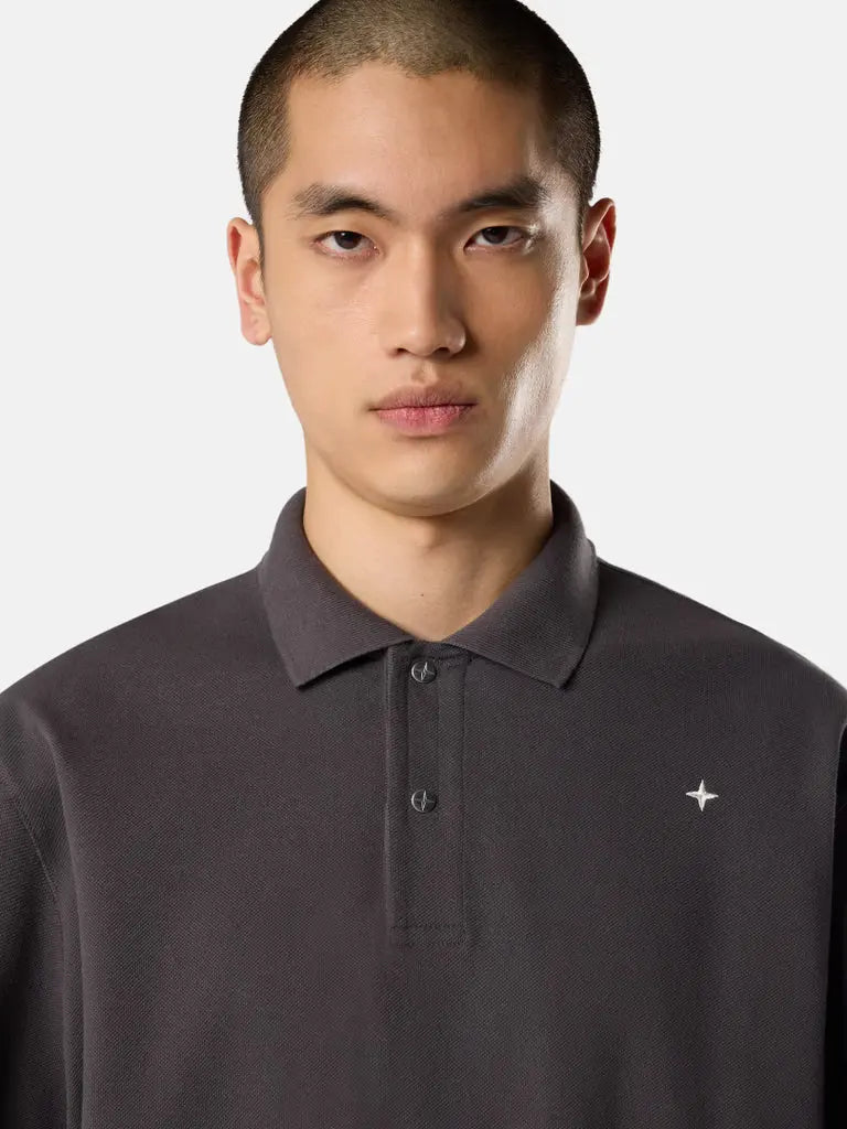 Polo coupe regular à manches courtes avec fermeture par boutons-pression - CALVERO