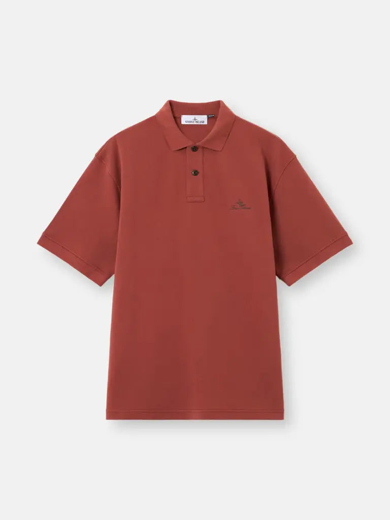 Polo coupe regular à manches courtes avec logo brod - CALVERO