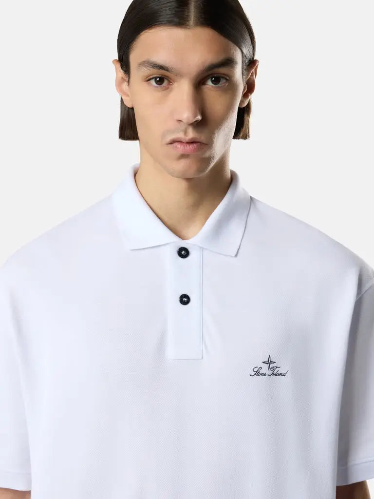 Polo coupe regular à manches courtes avec logo brod - CALVERO