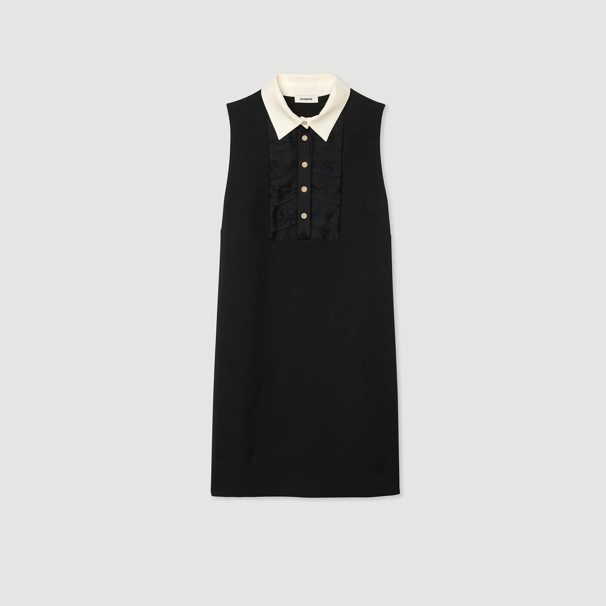 Robe courte à col contrasté - CALVERO