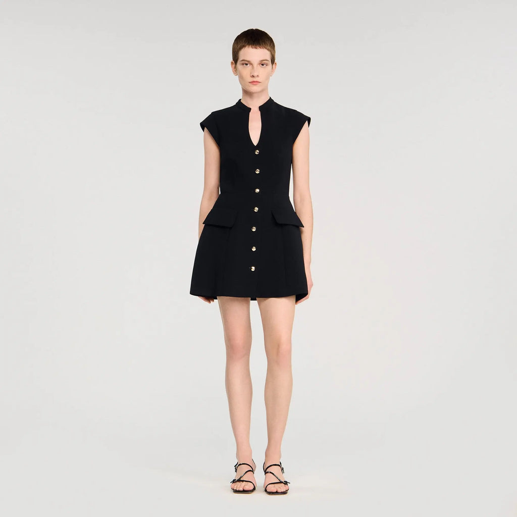 Robe courte boutonnée - CALVERO