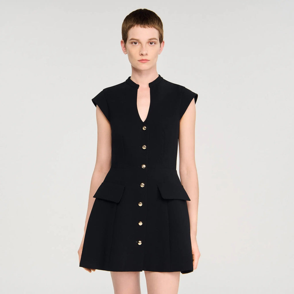 Robe courte boutonnée - CALVERO