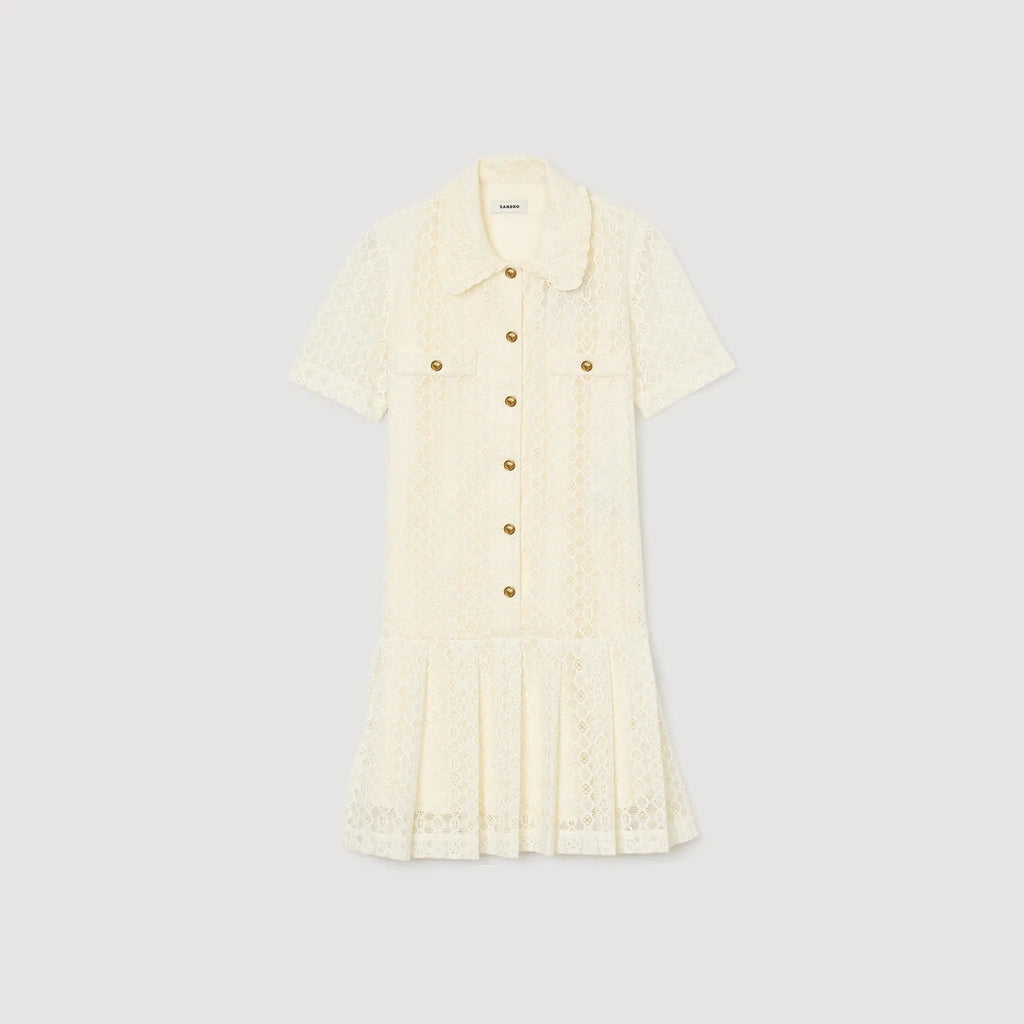 Robe courte en dentelle - CALVERO