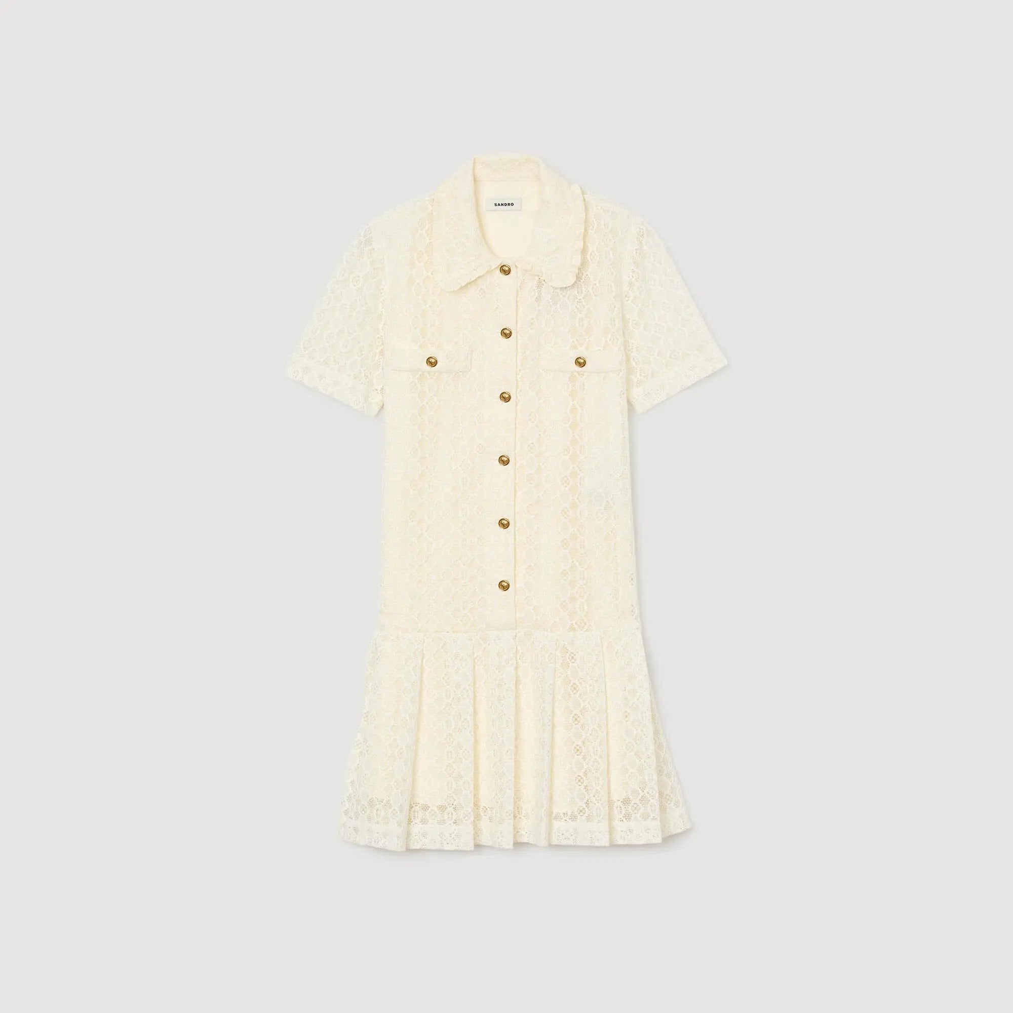 Robe courte en dentelle - CALVERO