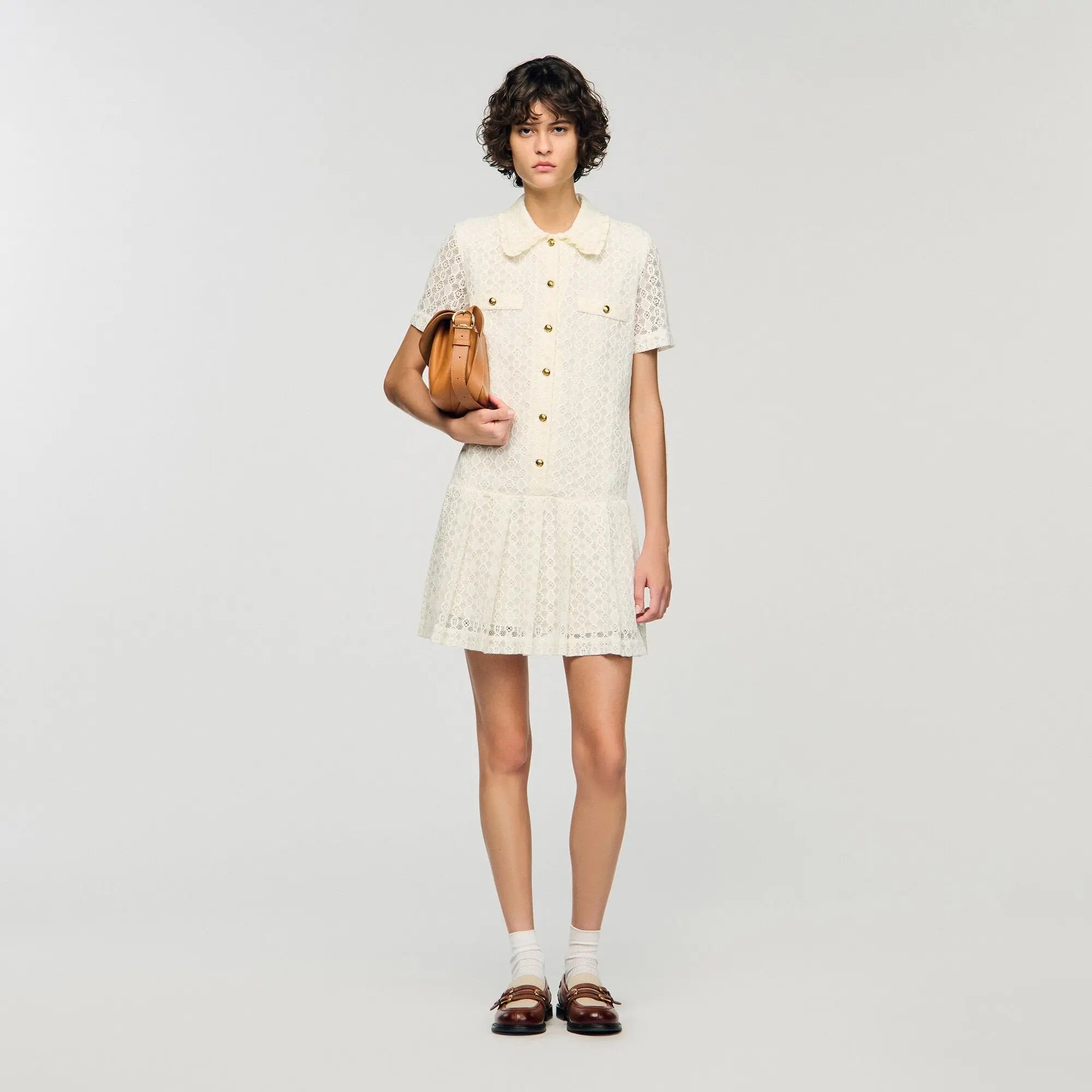 Robe courte en dentelle - CALVERO