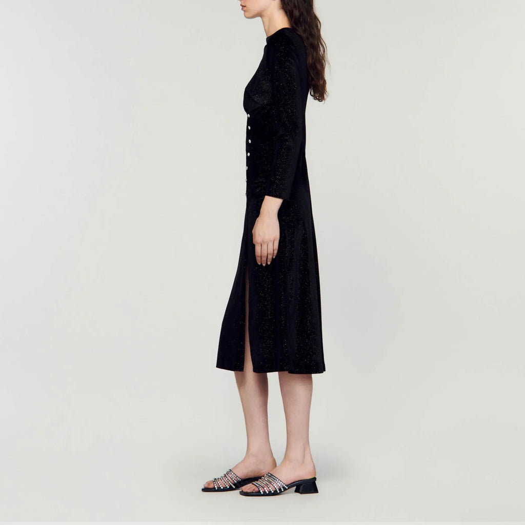 Robe en velours strassé - CALVERO