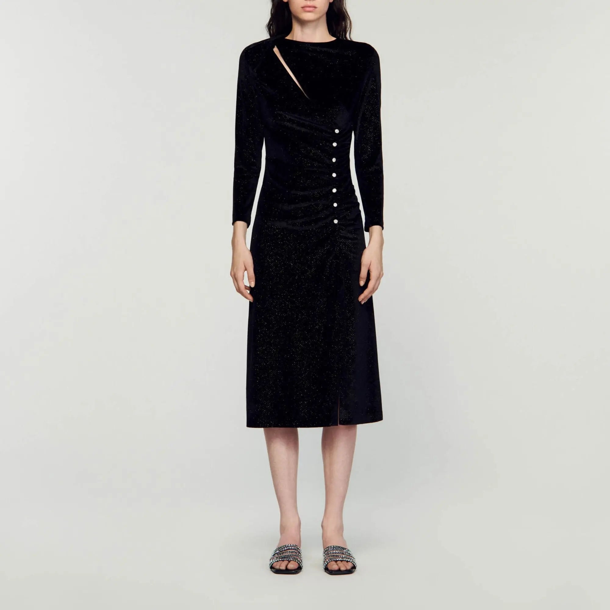Robe en velours strassé - CALVERO