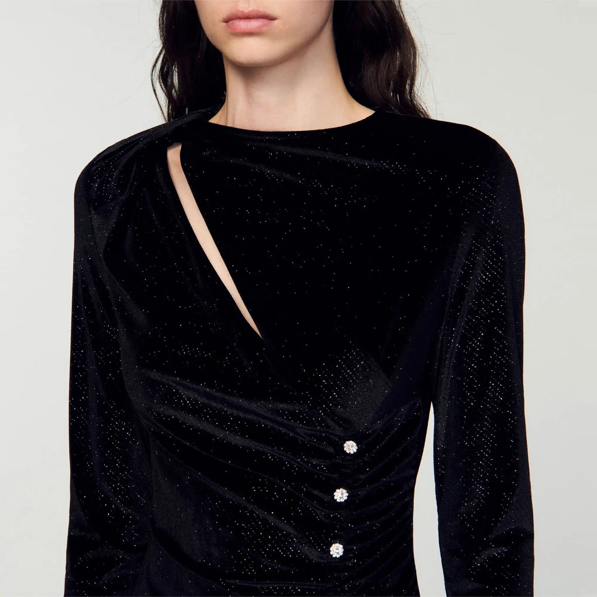 Robe en velours strassé - CALVERO