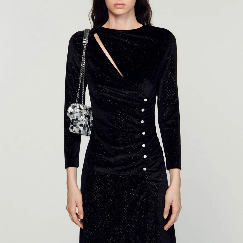 Robe en velours strassé - CALVERO