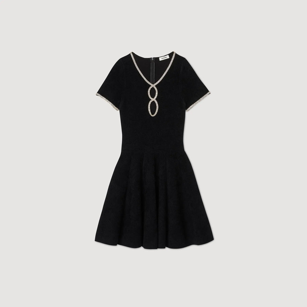 Robe en velours strassée - CALVERO