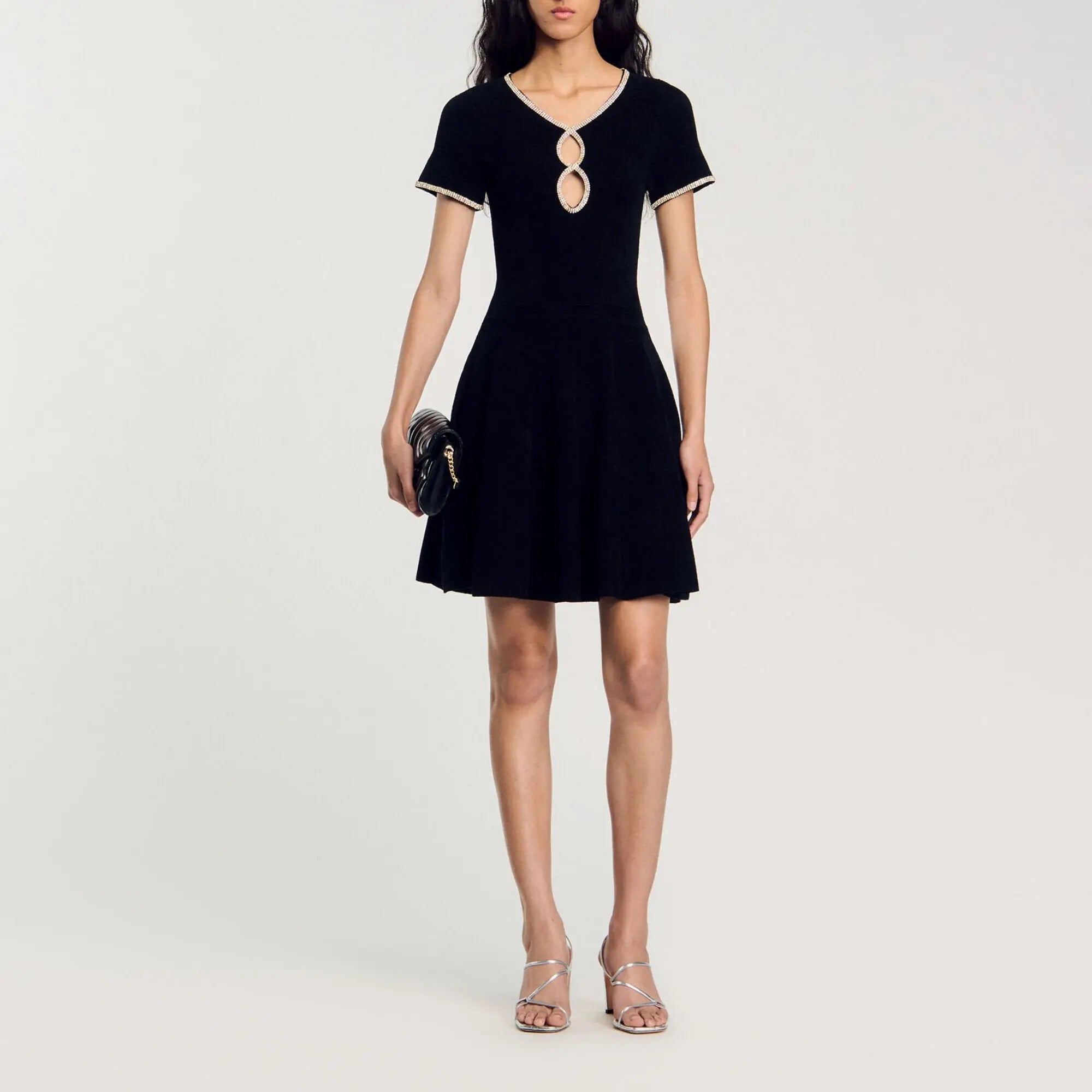 Robe en velours strassée - CALVERO