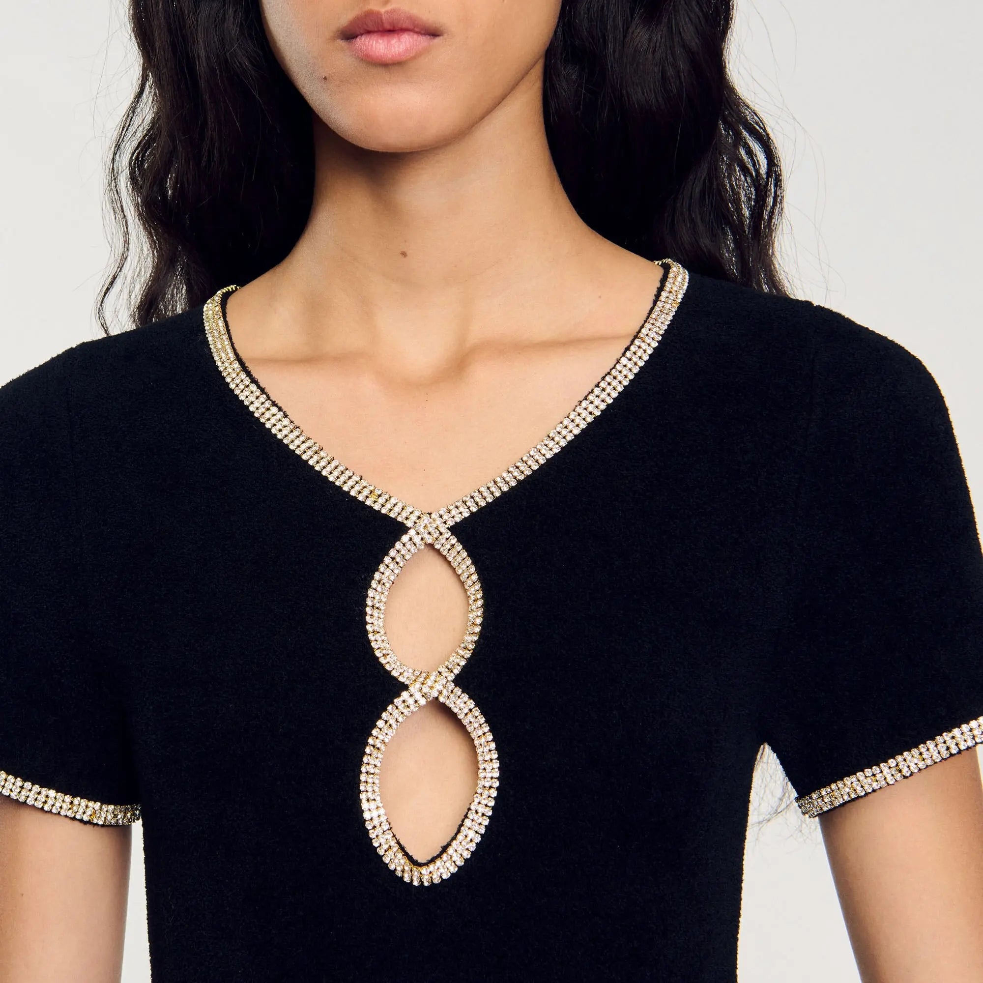 Robe en velours strassée - CALVERO