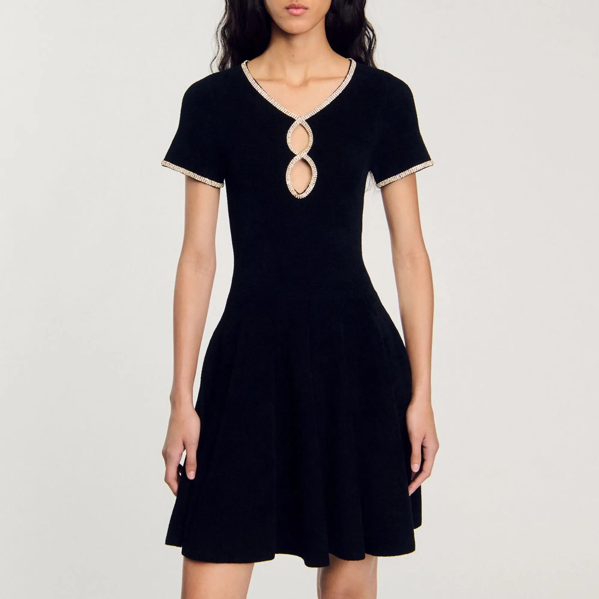 Robe en velours strassée - CALVERO