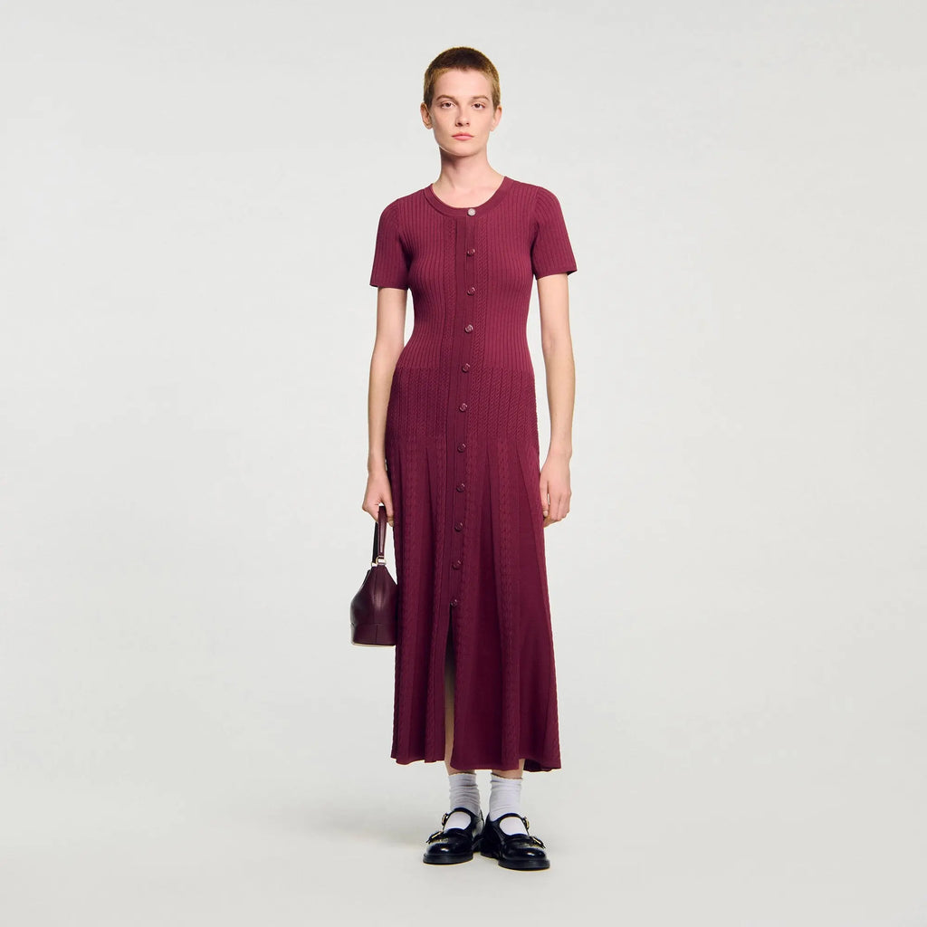 Robe longue en maille - CALVERO
