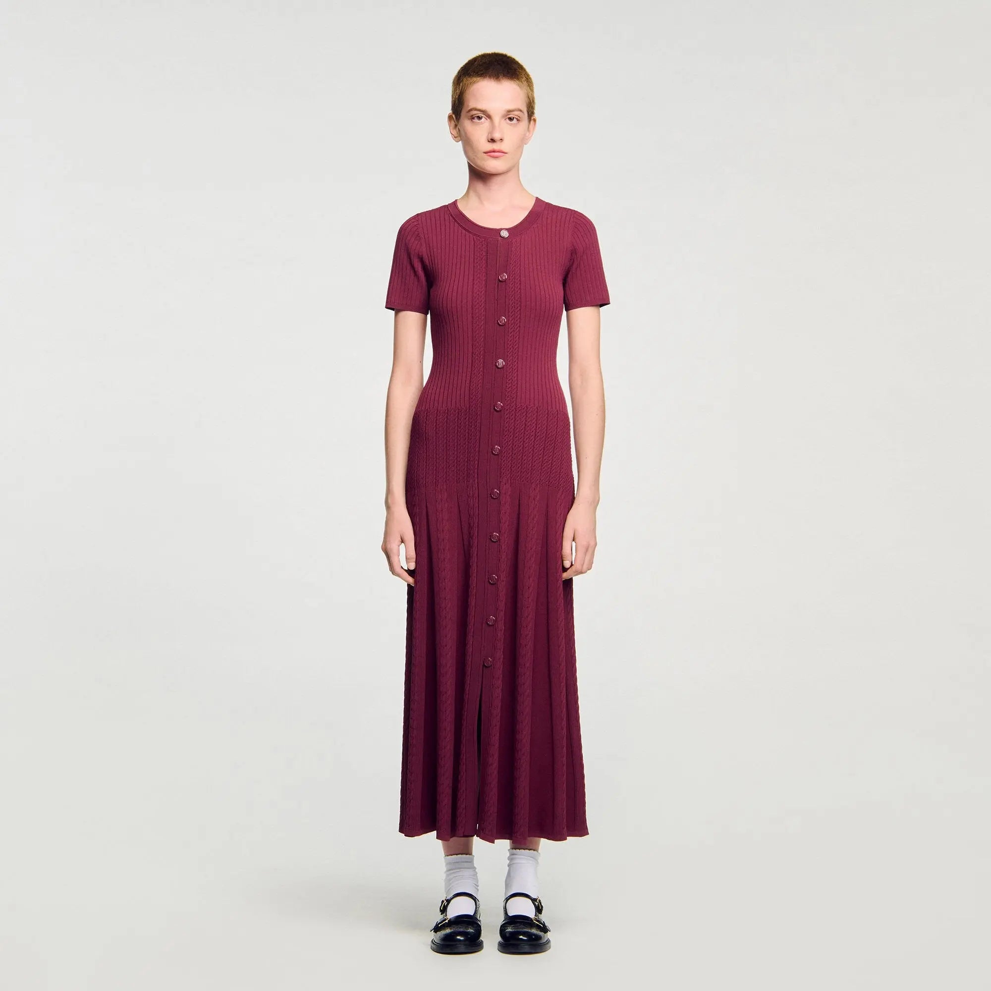 Robe longue en maille - CALVERO