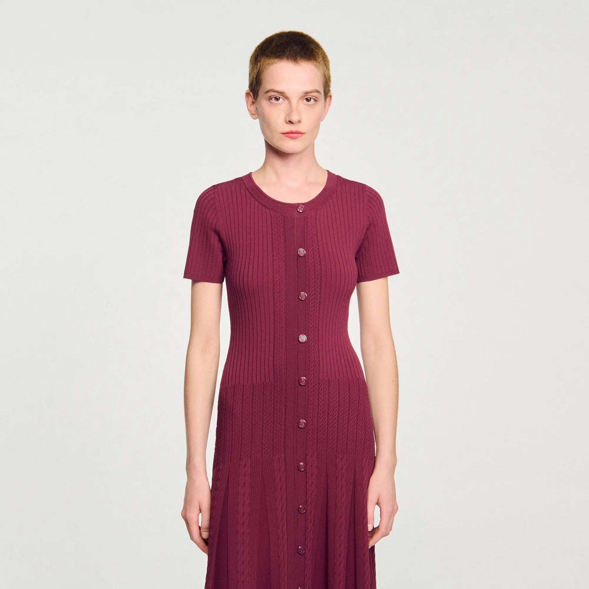 Robe longue en maille - CALVERO