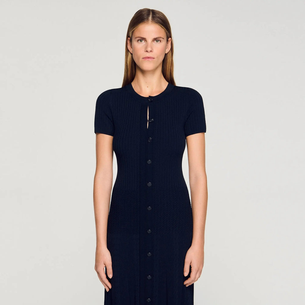 Robe longue en maille - CALVERO