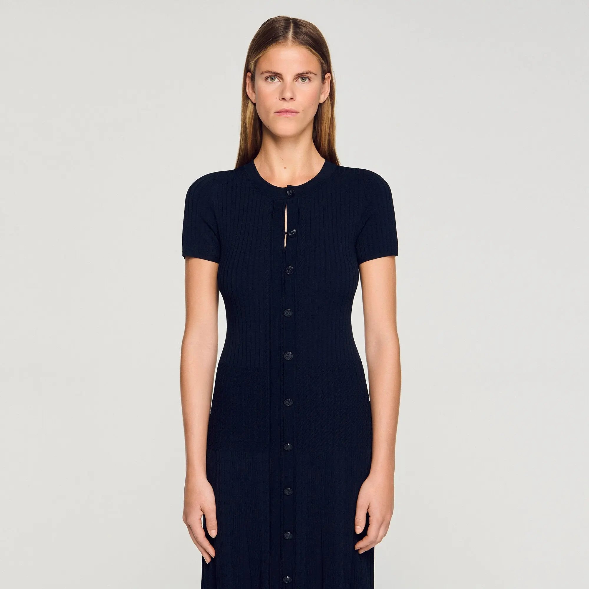 Robe longue en maille - CALVERO