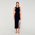 Robe longue fendue strassée - CALVERO