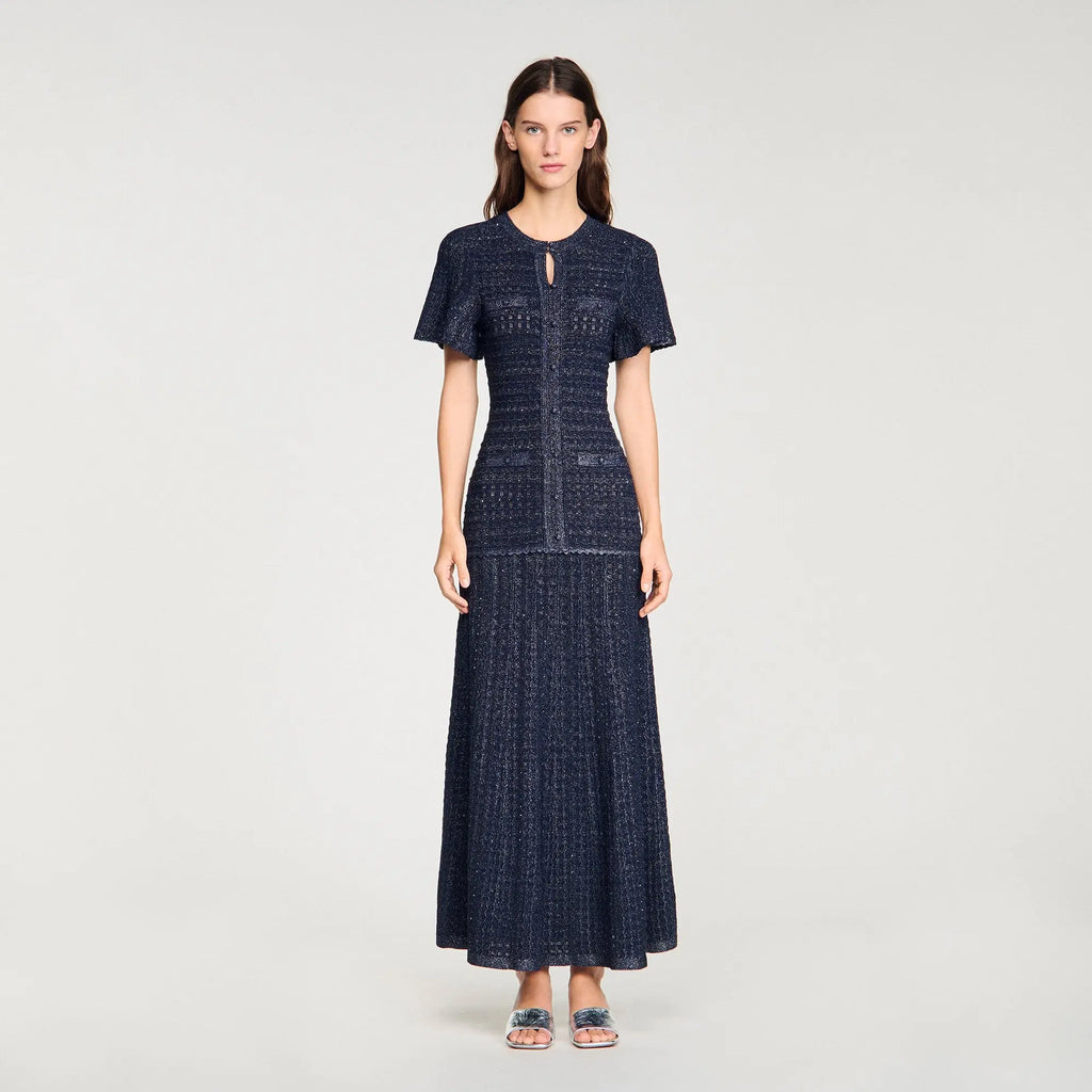 Robe longue maille strassée - CALVERO