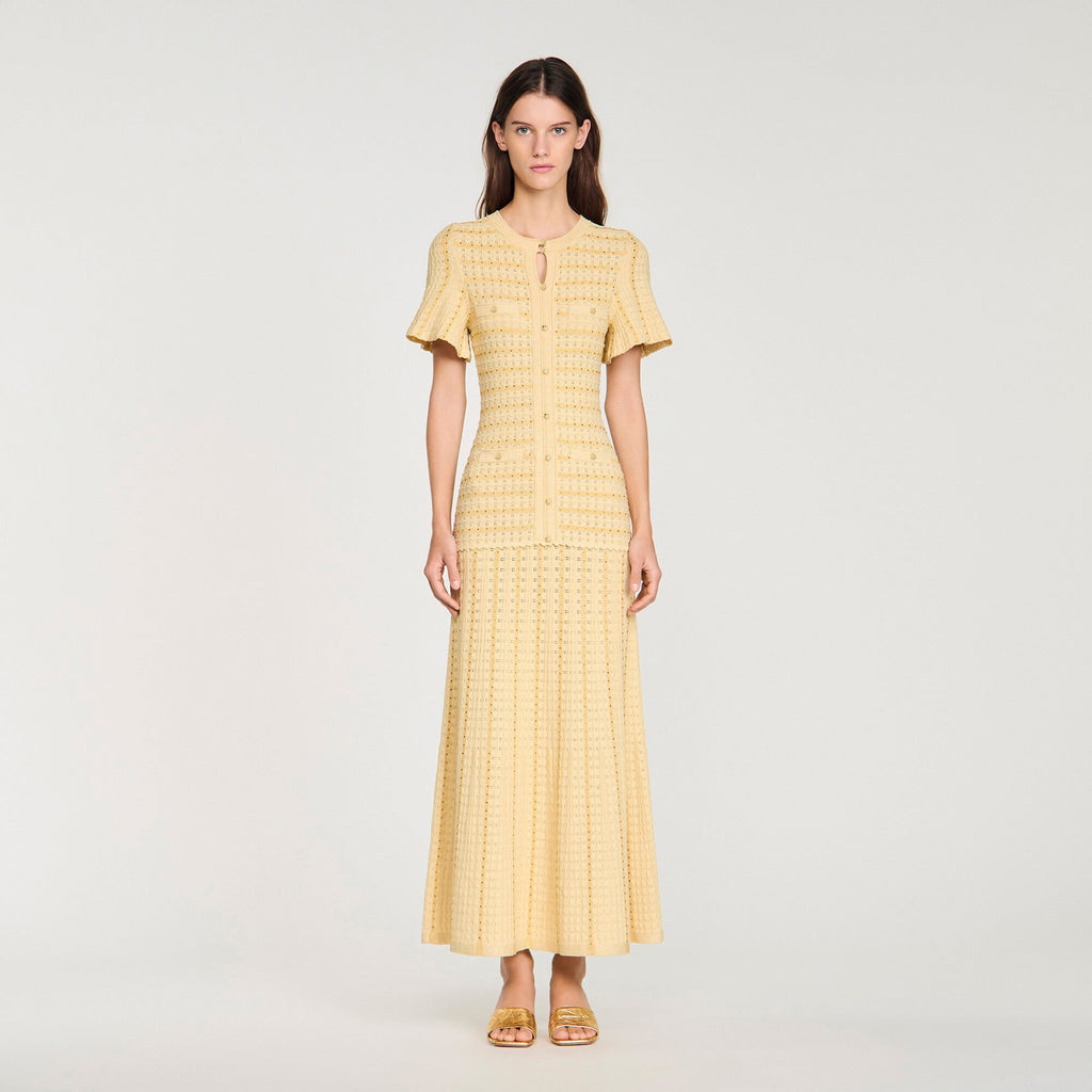 Robe longue maille strassée - CALVERO