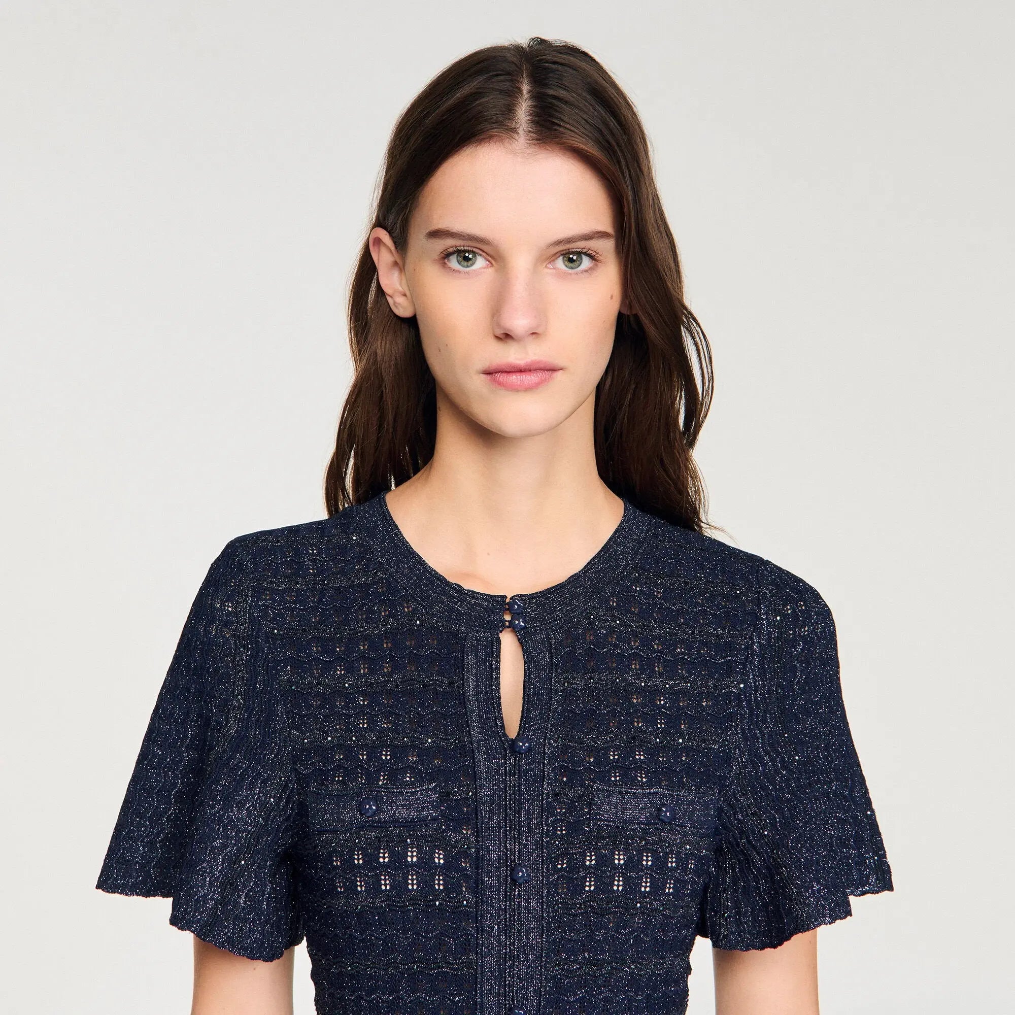 Robe longue maille strassée - CALVERO