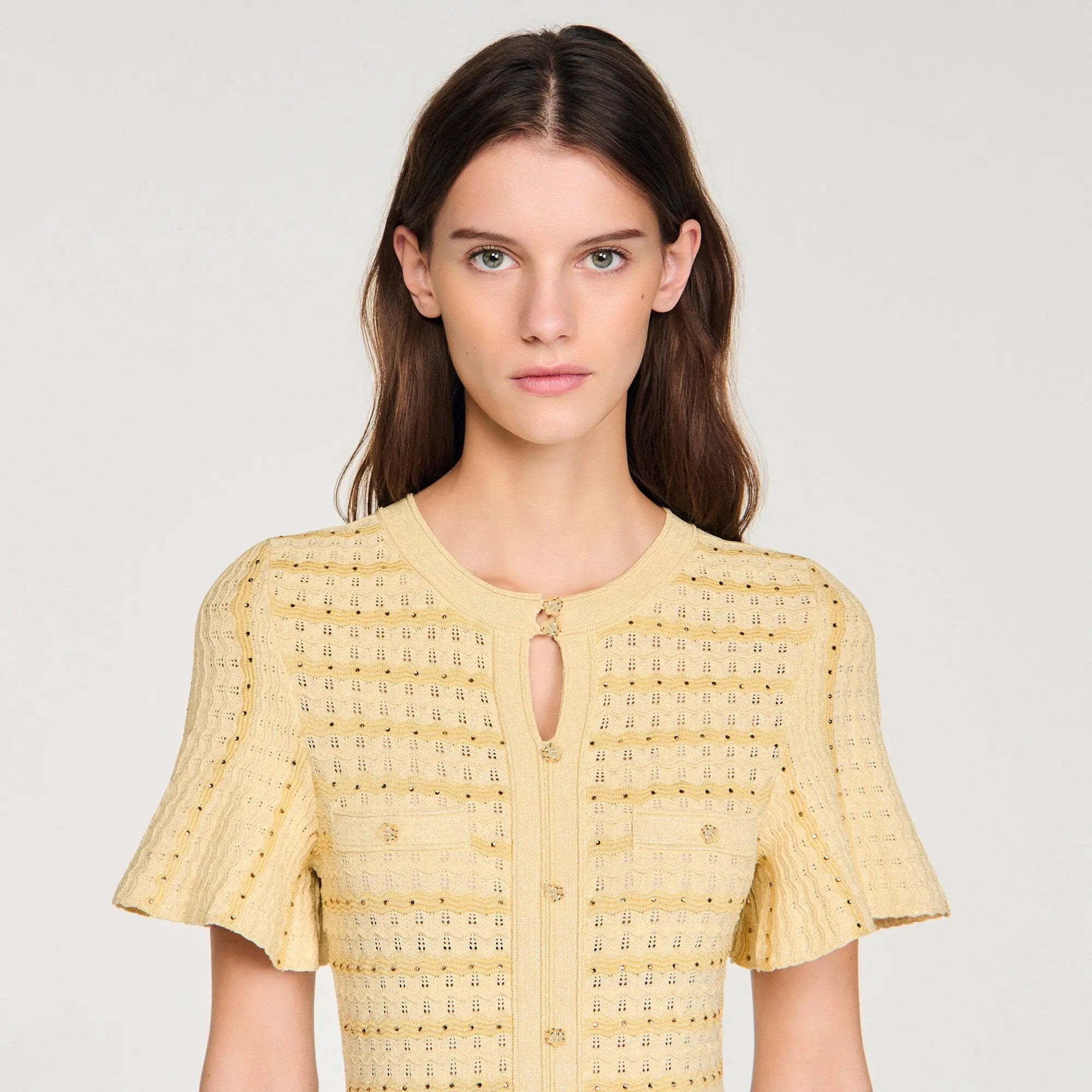 Robe longue maille strassée - CALVERO