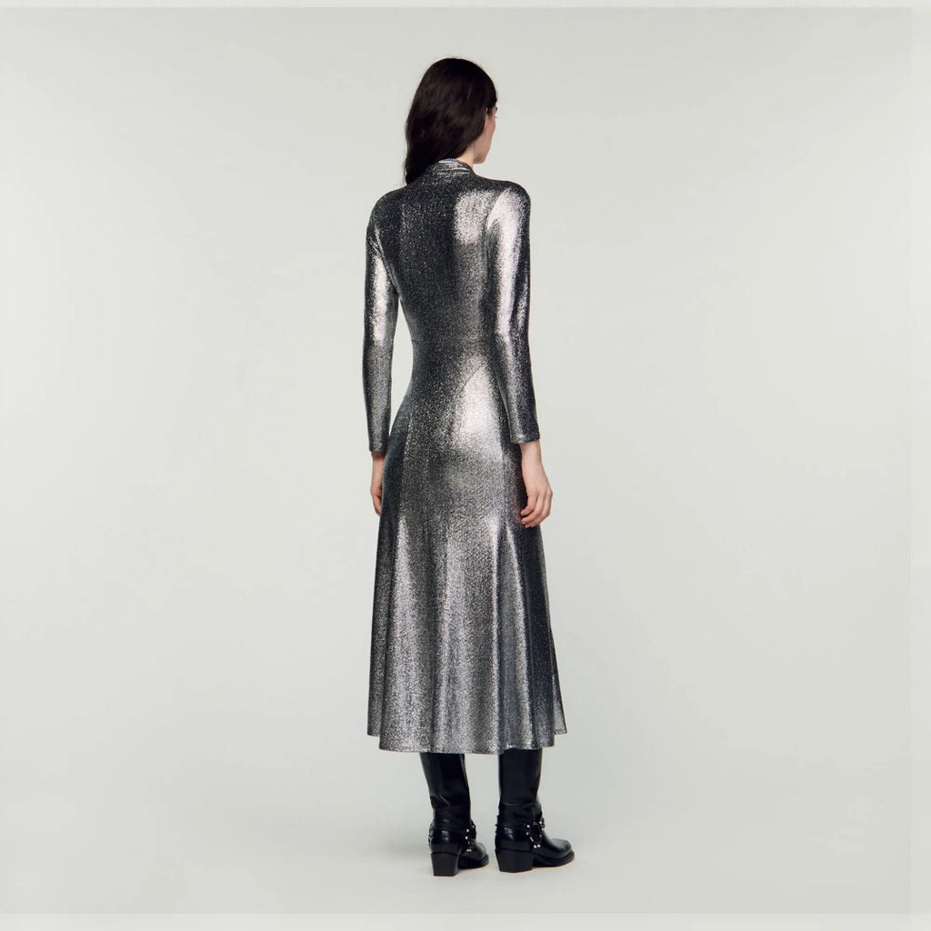 Robe longue métallisée - CALVERO