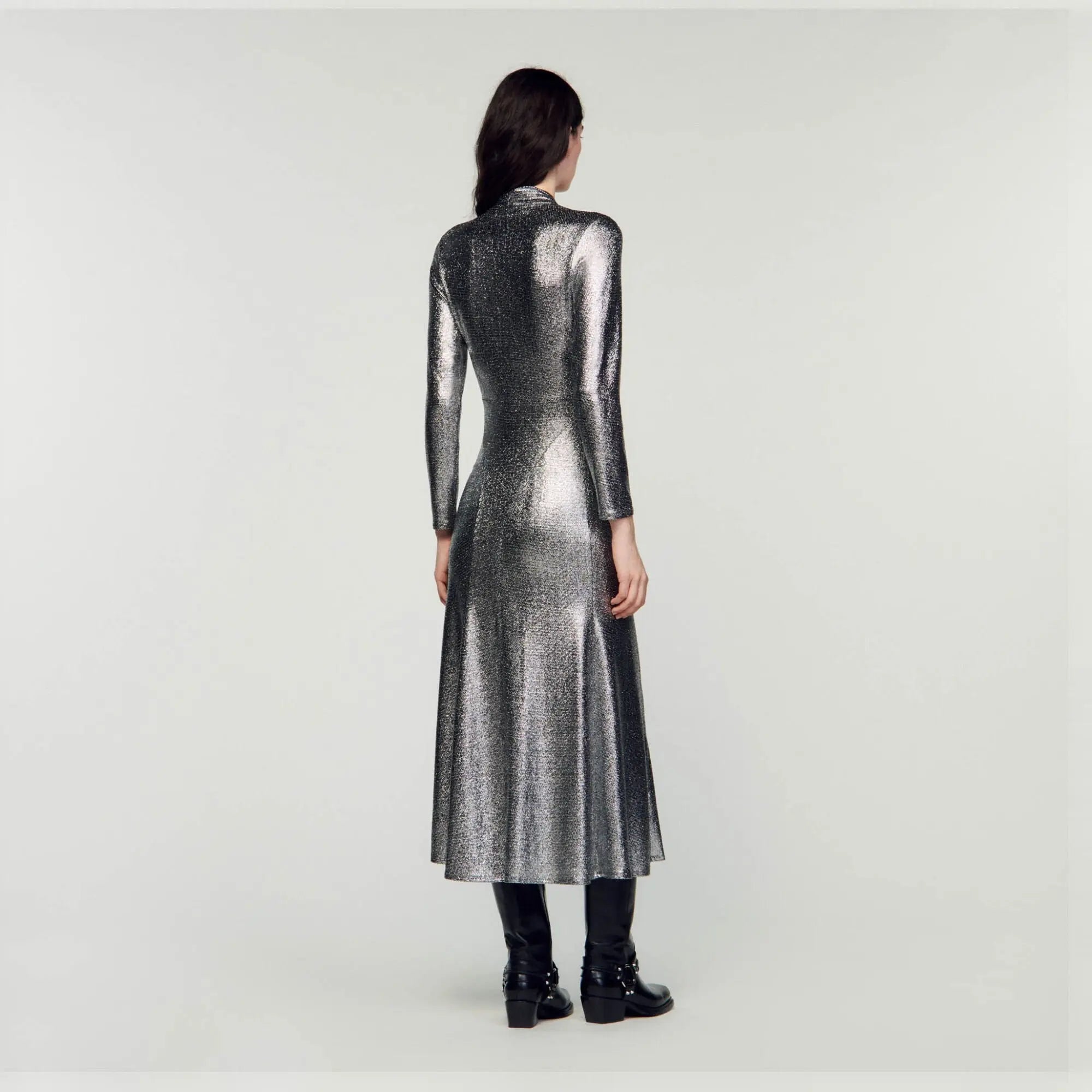 Robe longue métallisée - CALVERO