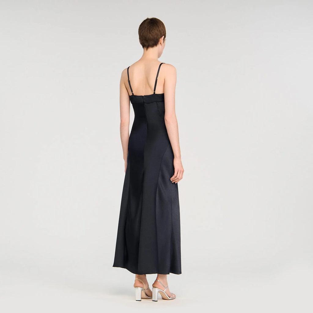 Robe longue satinée - CALVERO