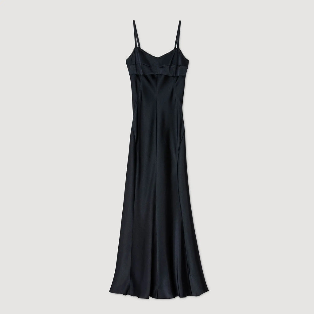 Robe longue satinée - CALVERO