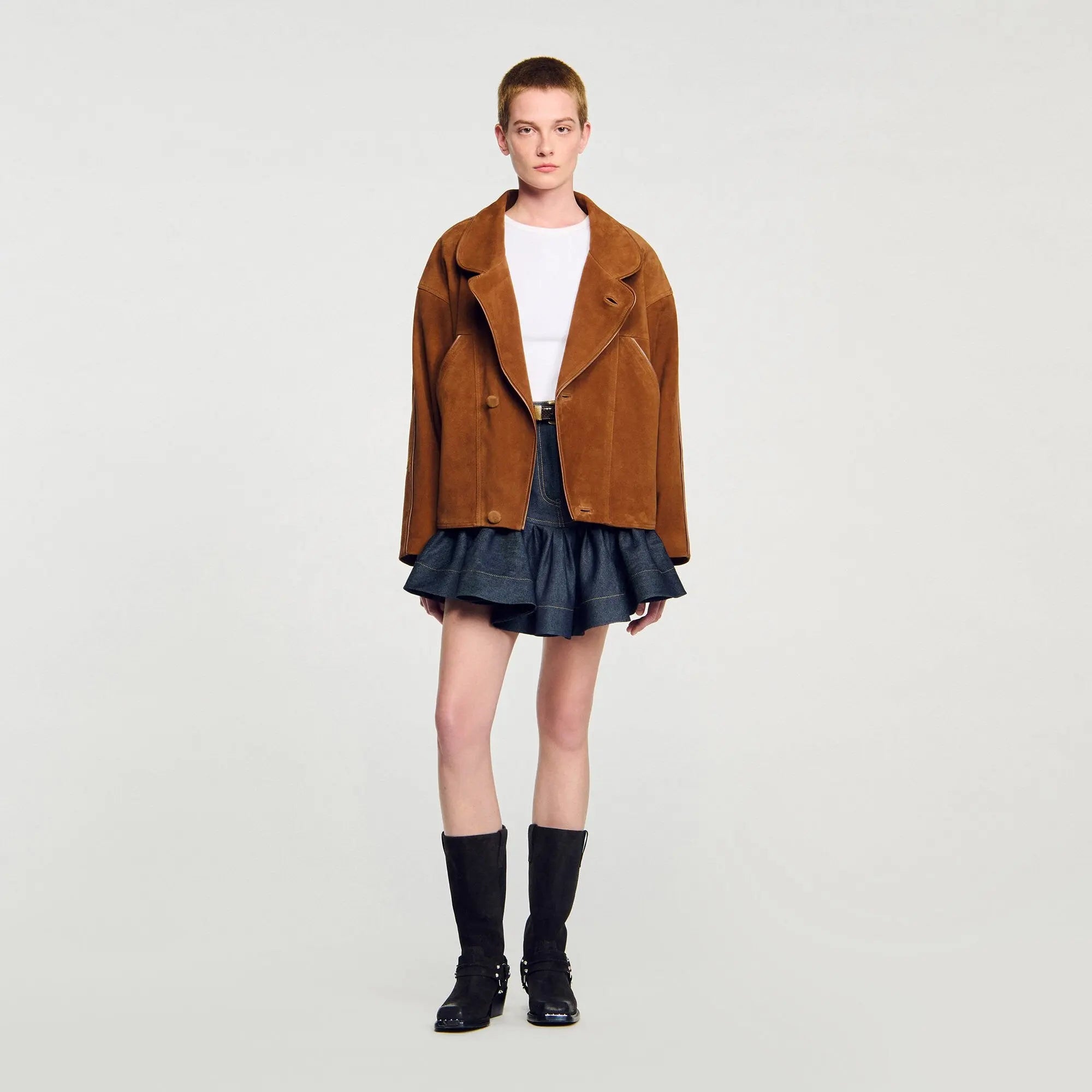 Blouson en daim oversize - CALVERO