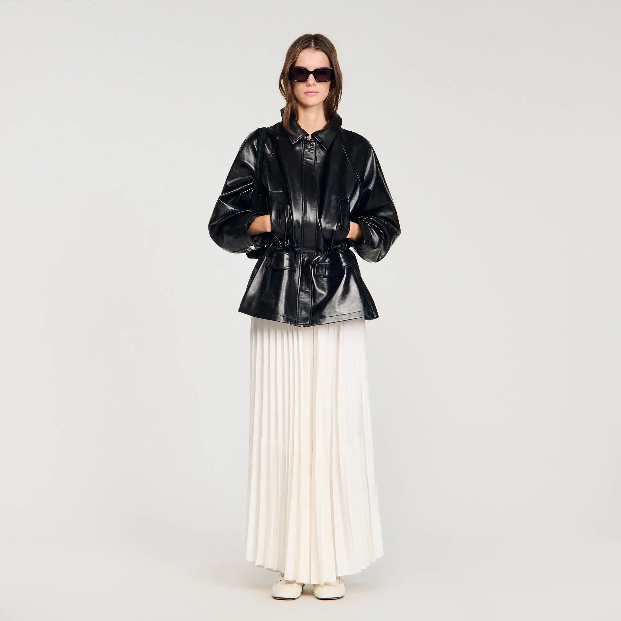 Blouson en cuir lisse - CALVERO