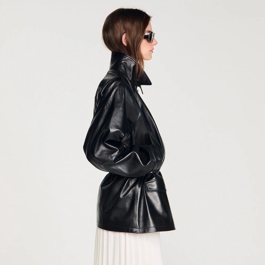 Blouson en cuir lisse - CALVERO